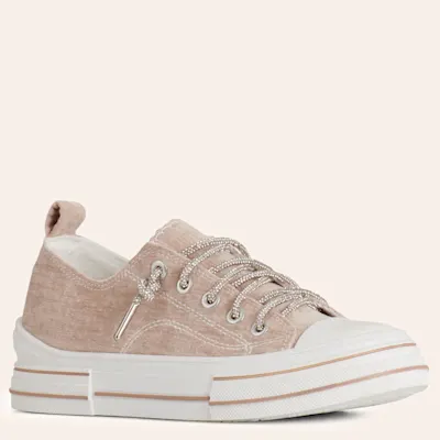 Very G Women's Aman Nude Velvet Sneakers