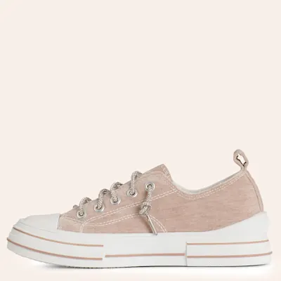 Very G Women's Aman Nude Velvet Sneakers