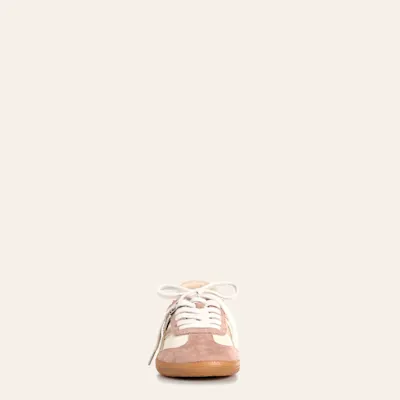 Shushop Women's Sasha Taupe Faux Suede Sneakers