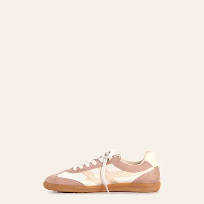 Shushop Women's Sasha Taupe Faux Suede Sneakers
