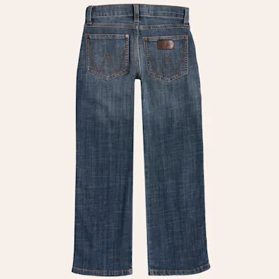 Wrangler Retro Boys' Falls City Medium Wash Relaxed Fit Boot Cut Leg Stretch Jean (8-16)