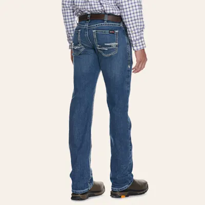 Ariat Men's Adkins M7 Medium Wash Durastretch FR Straight Leg Work Jeans