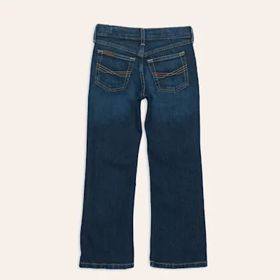Ariat Boy's B4 Legacy Dark Wash Relaxed Fit Boot Cut Jeans