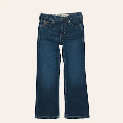 Ariat Boy's B4 Legacy Dark Wash Relaxed Fit Boot Cut Jeans