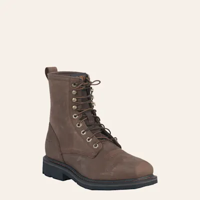 Ariat Men's Cascade Alamo Brown Wide Square Steel Toe Lace Up Work Boot