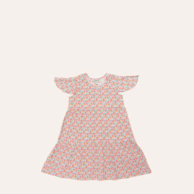 Rockin' C Girl's White Ditsy Floral Dress