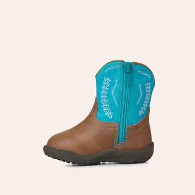 Roper Infant Tan and Blue Round Toe Cowboy Boots