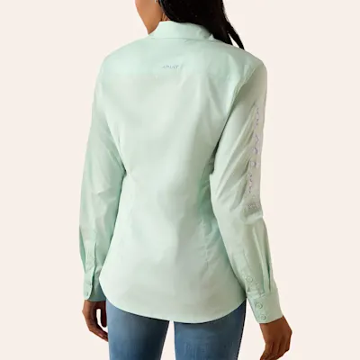 Ariat Women's Team Kirby Dusty Aqua Long Sleeve Shirt