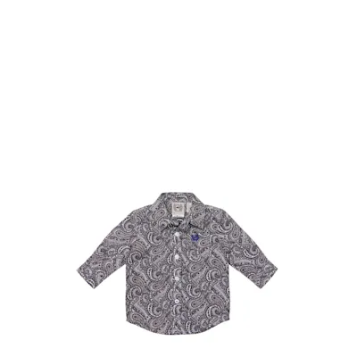 Cinch Infant Boys' Blue & Brown Paisley Print Long Sleeve Shirt