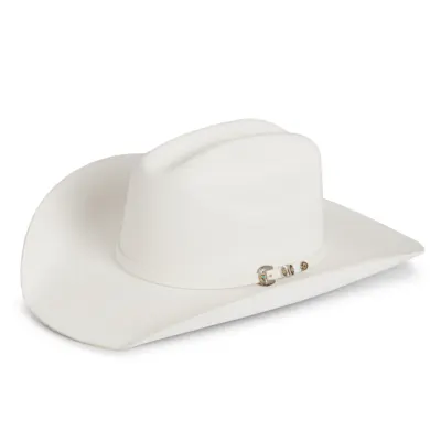 Rockin' C White Wesley Creased Felt Cowboy Hat