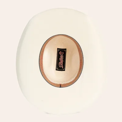 Rafter C Shantung Ivory Vented Cattleman Crown Straw Cowboy Hat