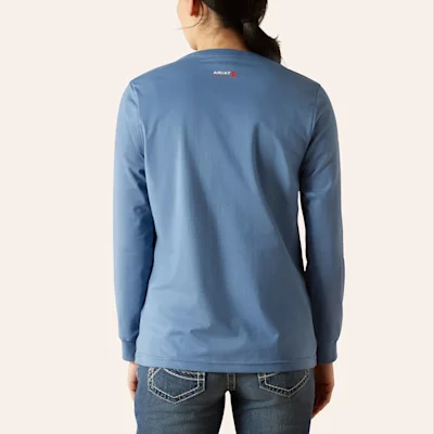 Ariat Women's Light Blue FR Stretch Logo T-Shirt