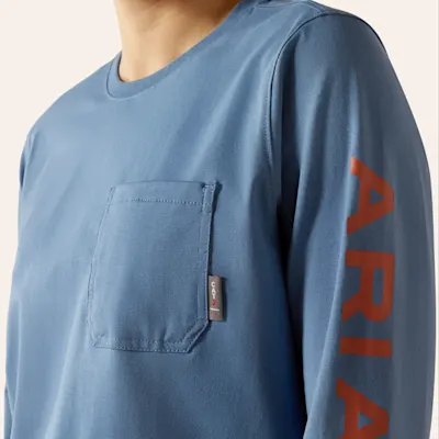 Ariat Women's Light Blue FR Stretch Logo T-Shirt