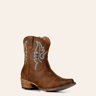 Roper Women's Shay Vintage Cognac Snip Toe Cowboy Booties