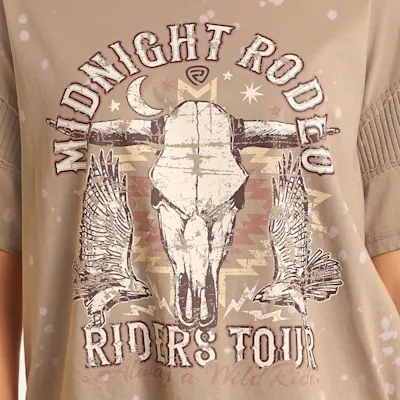 Rock & Roll Denim Women's Midnight Rodeo Graphic T-Shirt - Plus Sizes