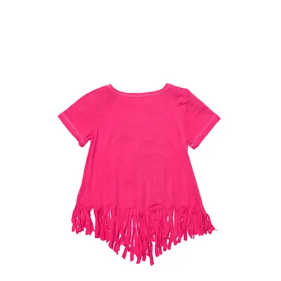 Cowgirl Hardware Girl's Raspberry Blaze Fringed Top