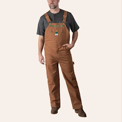 Liberty Men's Pecan Duck Bib Overalls
