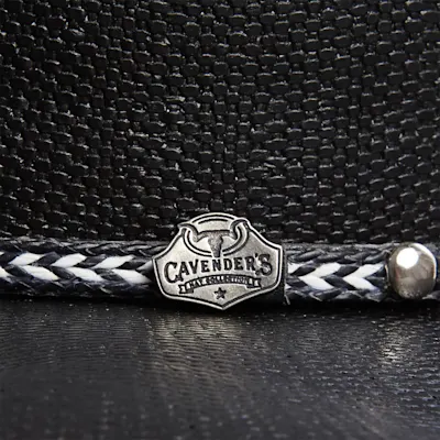 Cavender's Black Bangora with Horsehair Band Straw Cowboy Hat