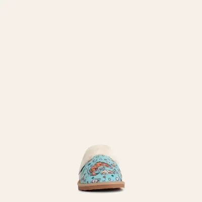 Blazin Roxx Women's Kara Aqua Blue Western Print Slippers