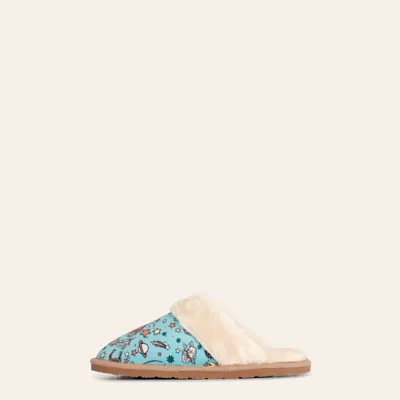 Blazin Roxx Women's Kara Aqua Blue Western Print Slippers