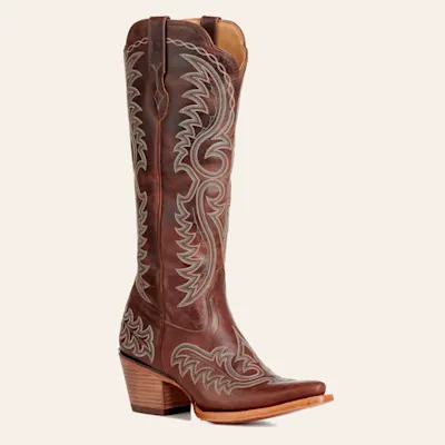 Durango Women's Crush Mahogany Snip Toe Tall Cowboy Boots
