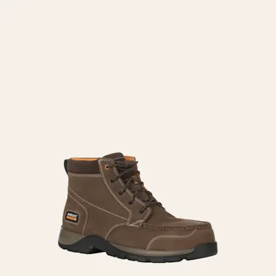 Ariat Men's Edge LTE Dark Brown Bantamweight Chukka Round Composite Toe Lace Up Work Boot