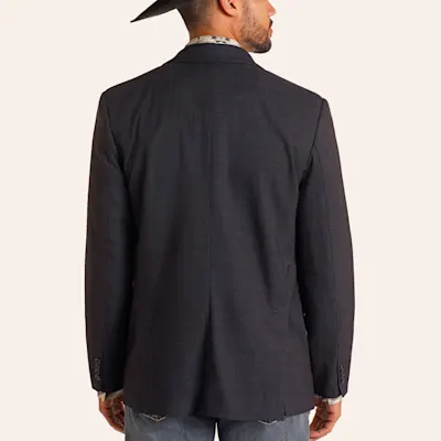 Rock & Roll Denim Men's Black Plaid Sports Coat