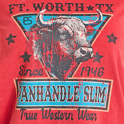 Panhandle Slim Women's Tangerine Steer Head Graphic T-Shirt