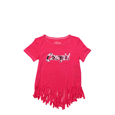 Cowgirl Hardware Pink Berry Cowgirl Fringed Top