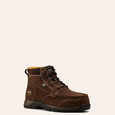 Ariat Men's Edge LTE Dark Brown Chukka MetGuard Round Composite Toe Lace Up Work Boot
