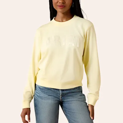 Ariat Women's Essential Pear Sorbet Logo Embroidered Sweatshirt