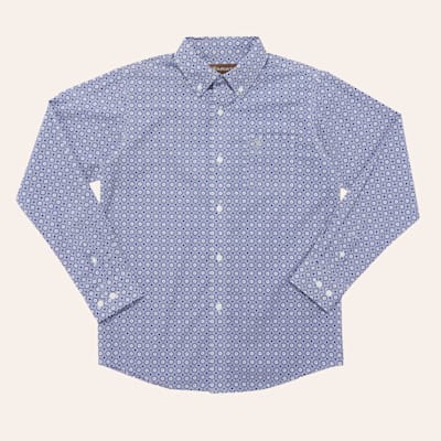 Ariat Boy's Red Twilight Blue Medallion Print Western Shirt