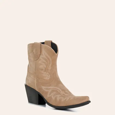 Ariat Women’s Truly Taupe Suede Chandler Snip Toe Booties