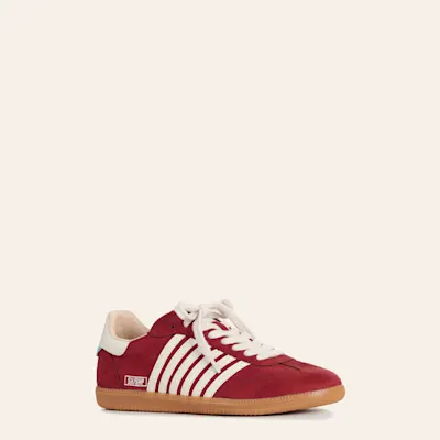 Shushop Women's Stevie Wine Faux Suede Sneakers