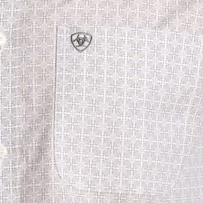 Ariat Men's Fleetwood White Geo Print Long Sleeve Shirt 3 Ariat Men's Fleetwood White Geo Print Long Sleeve Shirt