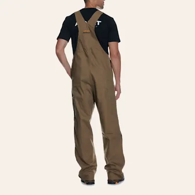 Ariat Men's Rebar Khaki Duracanvas Unlined Bib Work Overalls