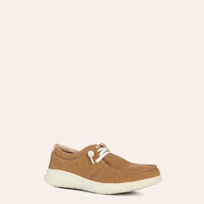 Ariat Women’s Hilo Tan Woven Emboss Moc Toe Casual Shoes
