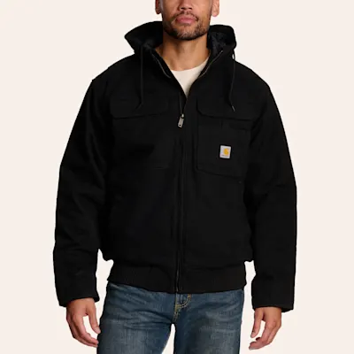 Carhartt Men's Full Swing Black Washed Duck Insulated Jacket