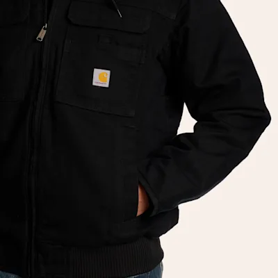 Carhartt Men's Full Swing Black Washed Duck Insulated Jacket