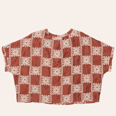 Hayden Women's Rust Embroidered Dolman Sleeve Top - Plus Sizes