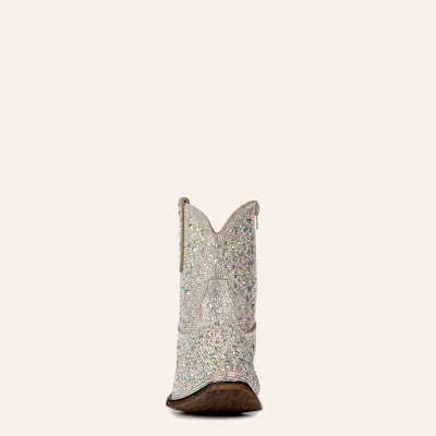 Roper Women's Shay Jewels Silver Rhinestone Snip Toe Cowboy Booties