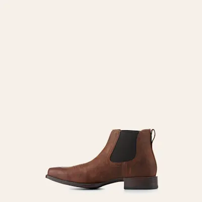 Ariat Men's Booker Ultra Rough Tan Bantamweight Wide Square Toe Chelsea Boots