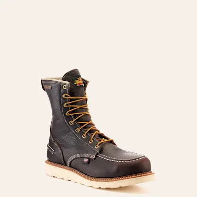 Thorogood Men's Dark Chocolate Waterproof Moc Steel Toe Lace Up Work Boot