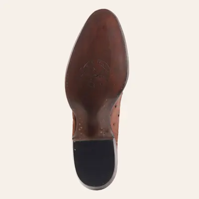 Lucchese Men's Barnwood Tan and Brown Full Quill Ostrich R-Toe Exotic Cowboy Boots 3 Lucchese Men's Barnwood Tan and Brown Full Quill Ostrich R-Toe Exotic Cowboy Boots