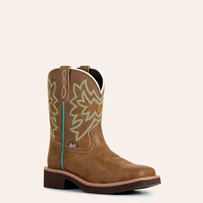 Justin Women's Sunny Chocolate Gypsy Wide Square Toe Cowboy Boots