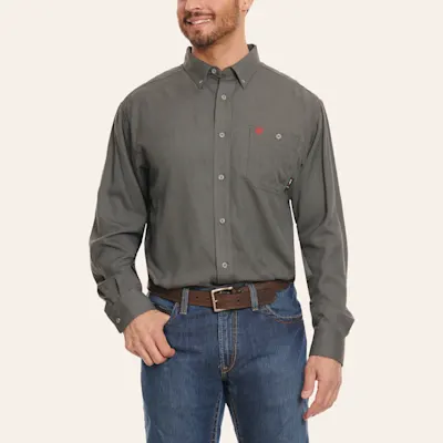 Ariat Men's Air Inherent Gray Heather CAT 2 FR Work Shirt