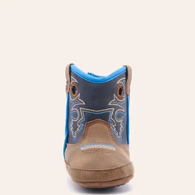 Twister Infant Baby Bucker Ben Brown and Navy Round Toe Cowboy Boots