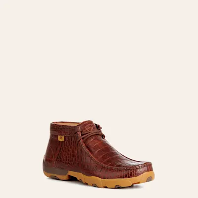 Twisted X Men's Ginger Caiman Print Moc Toe Chukka Casual Boot