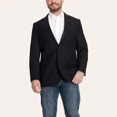 Red Sky Men's Pecos Black Two Button Western Tuxedo Sport Coat