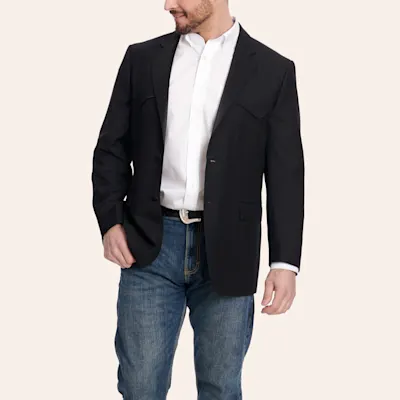Red Sky Men's Pecos Black Two Button Western Tuxedo Sport Coat